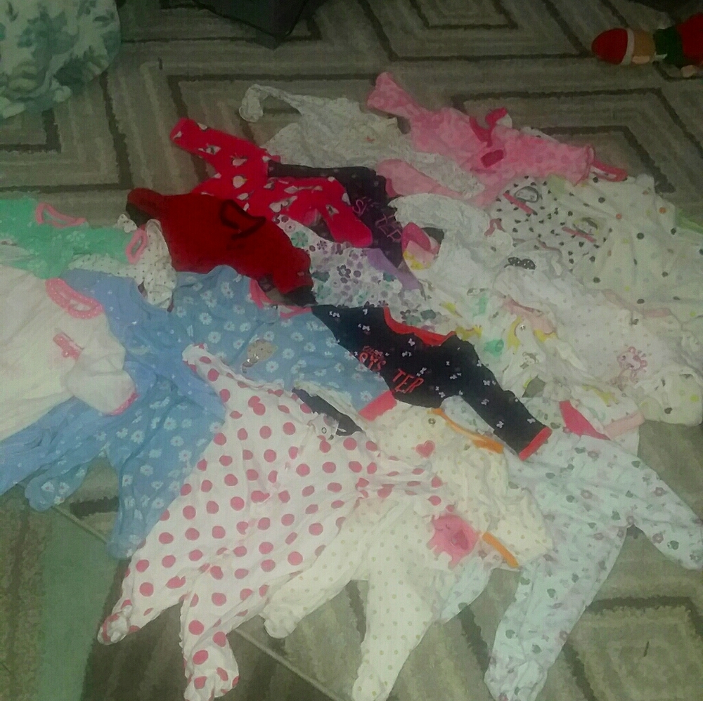 newborn 0-3 month girl sleepers